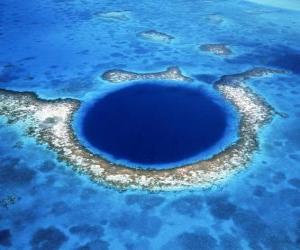 пазл Great Blue Hole, Белиз Барьерный Риф резервная система